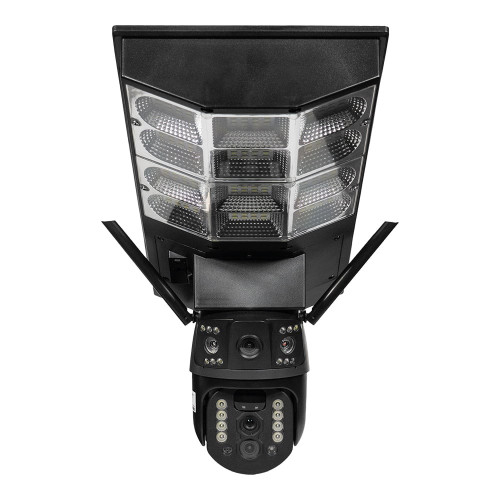 IP PTZ-відеокамера автономна з 4G, прожектором та сонячною панеллю 3Mp+3Mp+3Mp Light Vision VLC-1030IG10ZL/2C (Lamp+Solar) f=4mm, на акумуляторних батареях
