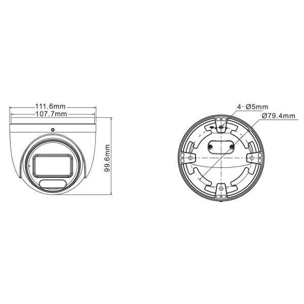 IP-видеокамера 4 Мп TVT TD-9545C4-A(PE/AW3) белая Full Color f=2,8 мм с микрофоном