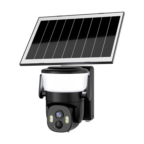 IP PTZ-відеокамера автономна з WiFi, прожектором та сонячною панеллю 3Mp Light Vision VLC-6103WLS Black (Lamp+Solar) (CareCam Pro) f=3.6mm, на акумуляторних батареях