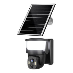 IP PTZ-відеокамера автономна з WiFi, прожектором та сонячною панеллю 3Mp Light Vision VLC-6103WLS Black (Lamp+Solar) (CareCam Pro) f=3.6mm, на акумуляторних батареях