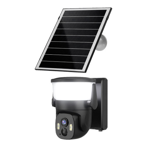 IP PTZ-відеокамера автономна з WiFi, прожектором та сонячною панеллю 3Mp Light Vision VLC-6103WLS Black (Lamp+Solar) (CareCam Pro) f=3.6mm, на акумуляторних батареях