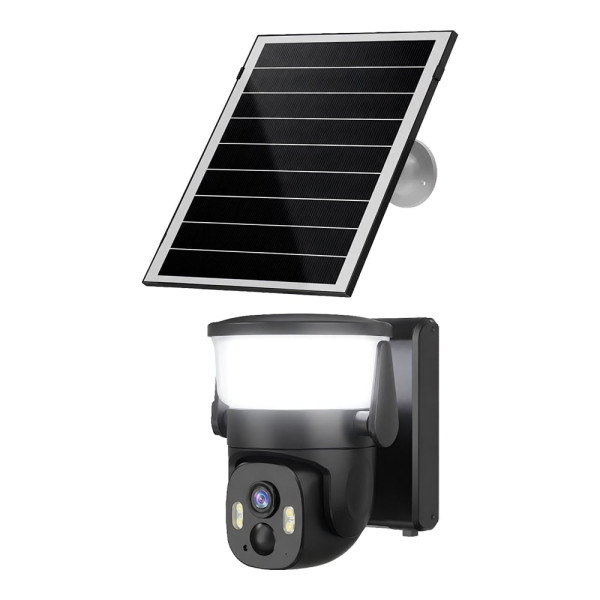 IP PTZ-відеокамера автономна з WiFi, прожектором та сонячною панеллю 3Mp Light Vision VLC-6103WLS Black (Lamp+Solar) (CareCam Pro) f=3.6mm, на акумуляторних батареях