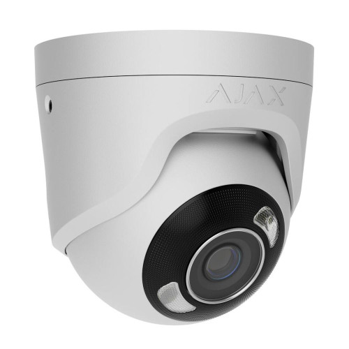 IP-відеокамера 8Mp Ajax TurretCam HL (8 Mp/4 mm) White f=4mm, ІЧ+LED-підсвічування, з мікрофоном