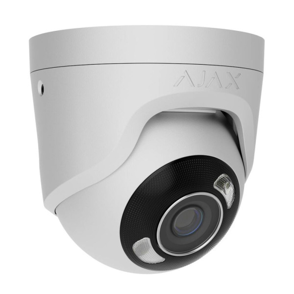 IP-відеокамера 5Mp Ajax TurretCam HL (5 Mp/4 mm) White f=4mm, ІЧ+LED-підсвічування, з мікрофоном