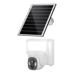 IP PTZ-відеокамера автономна з WiFi, прожектором та сонячною панеллю 3Mp Light Vision VLC-6103WLS White (Lamp+Solar) (CareCam Pro) f=3.6mm, на акумуляторних батареях