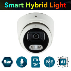 IP-відеокамера 5 Мп SEVEN IP-7215PA-DL white 4 мм з розумним подвійним підсвічуванням