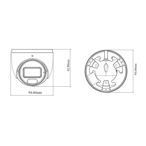 IP-відеокамера 8Mp TVT TD-9584S4L-C(D/PE/AW2) White f=2.8mm, ІЧ+LED-підсвічування, з мікрофоном