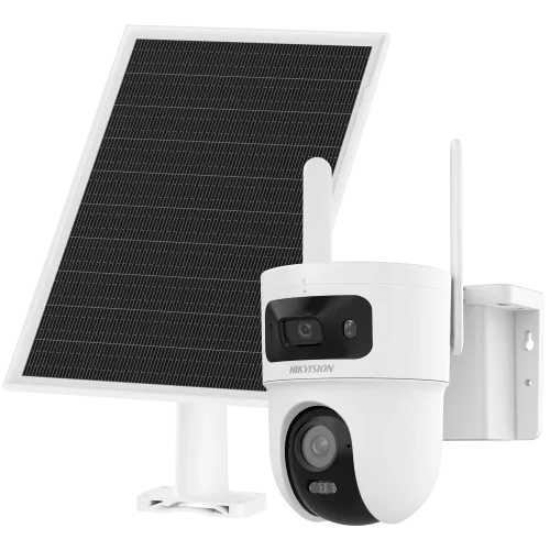 IP відеокамера Hikvision DS-2CFSP8-D/4G-SIM Cold Proof 2х4МП (2.8+4мм) PT 4G (SIM-карта в комплекті) ЗАРЯДКА В МІНУСОВУ ТЕМПЕРАТУРУ