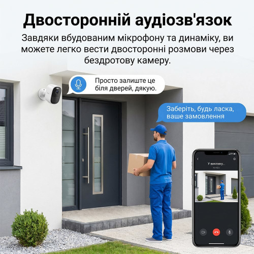 Автономна WiFi 2.4/5GHz IP-відеокамера з сонячною панеллю 5Mp Light Vision VLC-05IB-Solar (Tuya) White, f=2.8mm, на акумуляторних батареях 6000mAh