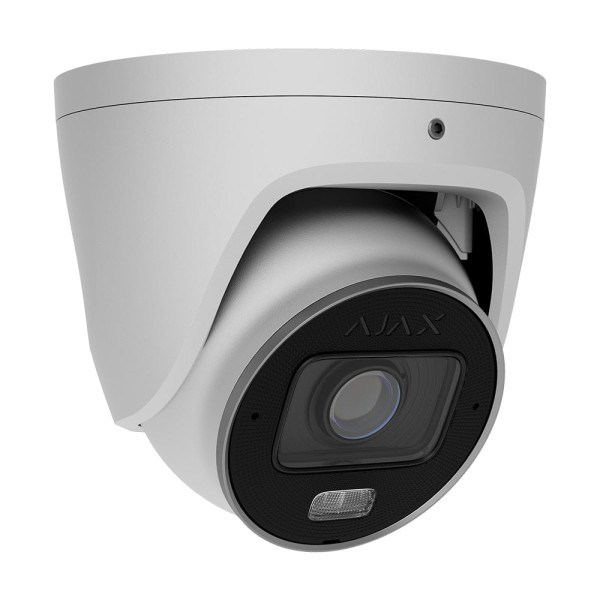 IP-відеокамера 5Mp Ajax TurretCam HLVF (5 Mp) White f=2.8-12mm, ІЧ+LED-підсвічування, з мікрофоном