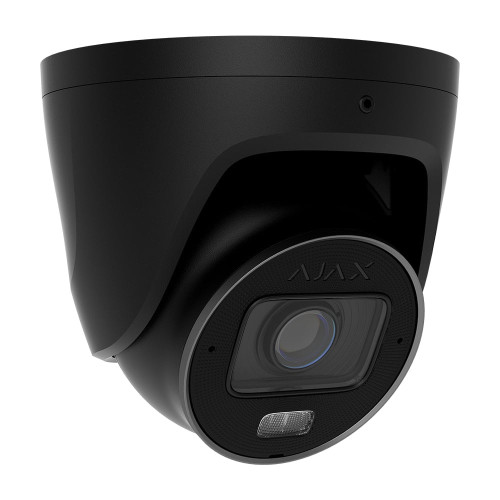 IP-відеокамера 8Mp Ajax TurretCam HLVF (8 Mp) Black f=2.8-12mm, ІЧ+LED-підсвічування, з мікрофоном