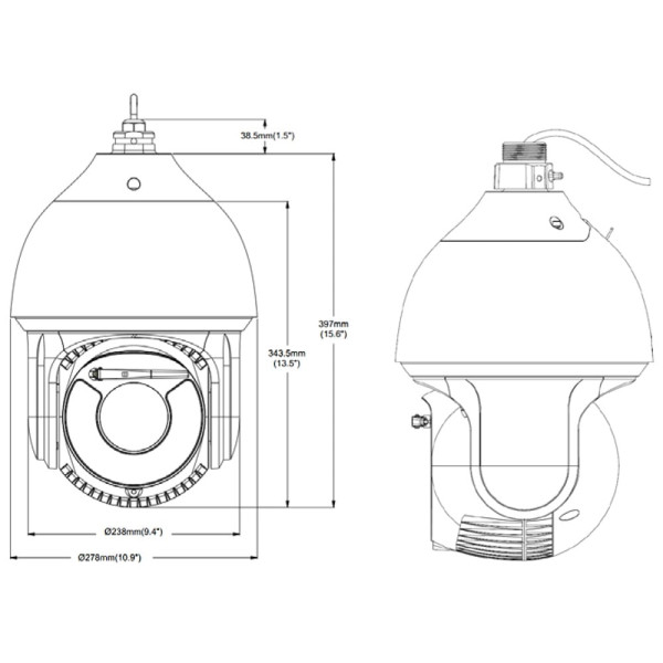 IP PTZ-відеокамера 4Mp TVT TD-8843IM2N (PE/WP/50M/AR50) f=5.3-256mm 50x