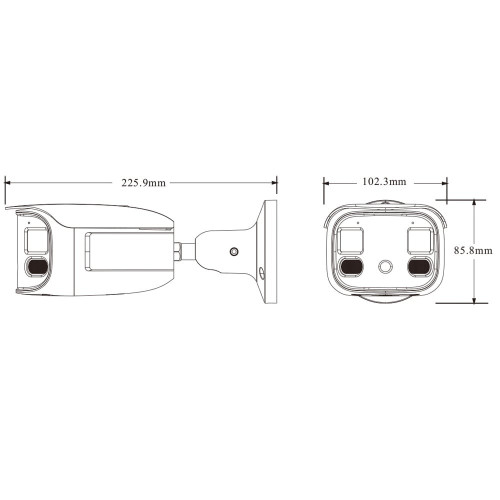 IP-відеокамера панорамна 4Mp*2 TVT TD-9482E3B-DP f=2.8mm, ІЧ+LED підсвічування, 2 мікрофони