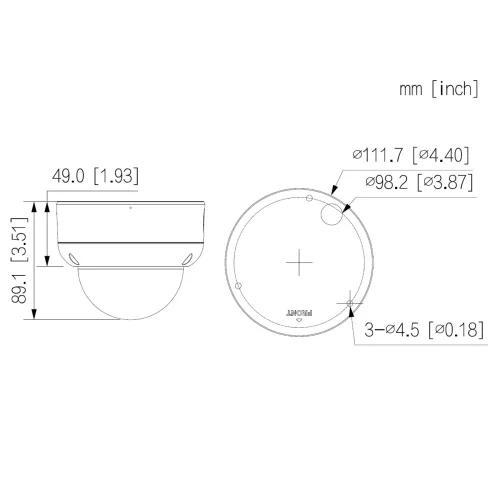 IP відеокамера Dahua DH-IPC-HDBW3649E-AS-IL 6МП (2.8мм)