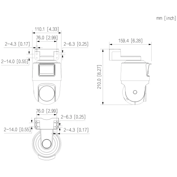 IP відеокамера Dahua DH-IPC-PTS2249B-E2-S-PV-PRO 2+2МП (3.6мм)
