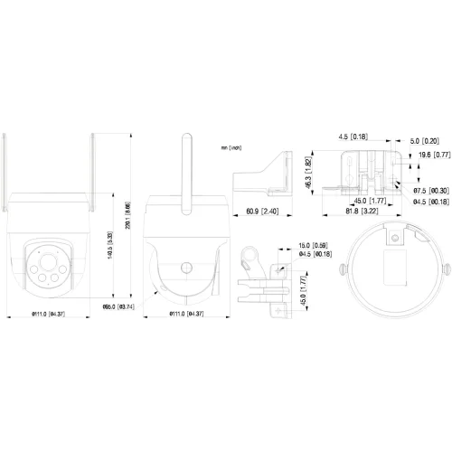 4G IP відеокамера Dahua DH-P5AE-PV-4G (4мм)