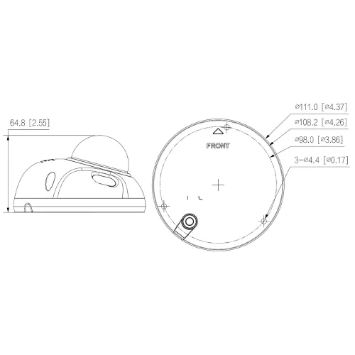 IP видеокамера Dahua DH-IPC-HDBW3649F-AS-IL 6МП (2.1мм) с микрофоном
