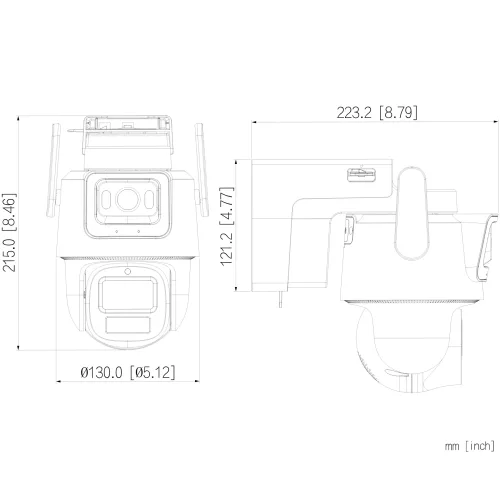 IP відеокамера Dahua DH-IPC-PTS2649C-3E3Z-4GB20 3+3МП PT 4G