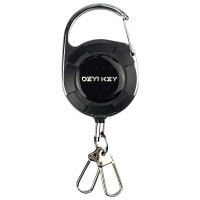 Брелок ретрактор SEVEN TBC-103 Black