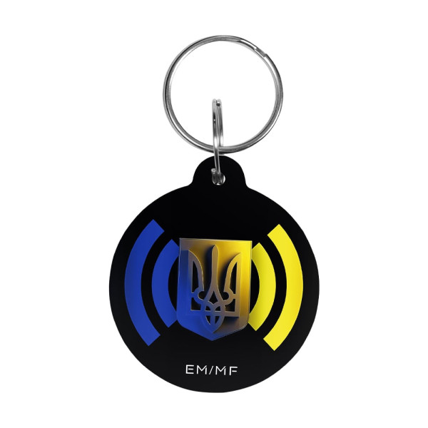 Ключ-брелок EM-Marine+Mifare Trinix Proximity-key EM+MF epoxy круглий d=35 мм герб