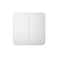 Розумний двоклавішний прохідний вимикач Ajax LightSwitch (2-gang/2-way) Jeweller (white/білий)