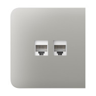 Фронтальна панель Ajax SideCover (LAN) oyster/устрична для інтернет-розетки Outlet (LAN)