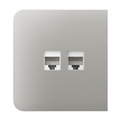 Фронтальна панель Ajax SideCover (LAN) oyster/устрична для інтернет-розетки Outlet (LAN)