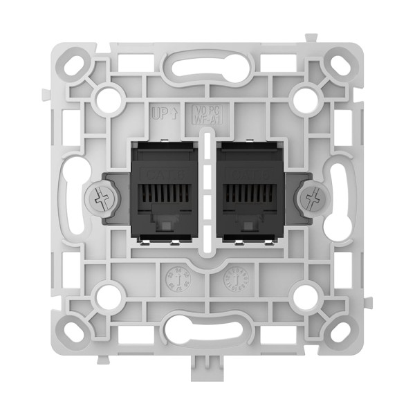 Механізм розетки Ajax OutletCore (LAN) Black для інтернет-розетки Outlet (LAN)