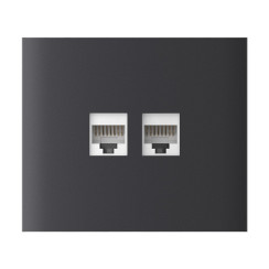 Фронтальна панель Ajax CenterCover (LAN) vertical graphite/графіт для інтернет-розетки Outlet (LAN)