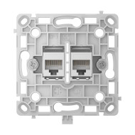 Механізм розетки Ajax OutletCore (LAN) White для інтернет-розетки Outlet (LAN)