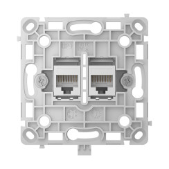Механізм розетки Ajax OutletCore (LAN) White для інтернет-розетки Outlet (LAN)