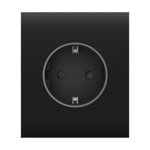 Фронтальна панель Ajax CenterCover (basic)  black/чорна для розетки Outlet (type F)