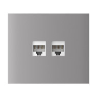 Фронтальна панель Ajax CenterCover (LAN) vertical fog/димна для інтернет-розетки Outlet (LAN)