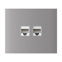 Фронтальна панель Ajax CenterCover (LAN) vertical fog/димна для інтернет-розетки Outlet (LAN)