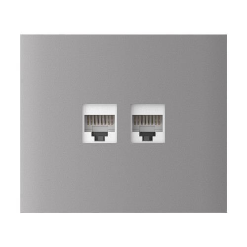 Фронтальна панель Ajax CenterCover (LAN) vertical fog/димна для інтернет-розетки Outlet (LAN)