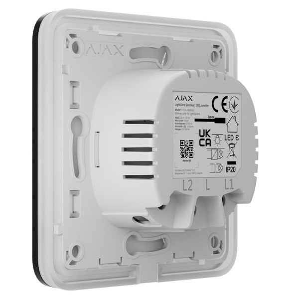 Розумний димерний вимикач світла Ajax LightSwitch (Dimmer) Black