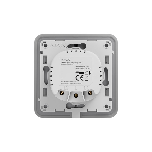 Розумний прохідний вимикач Ajax LightSwitch 2-way білий