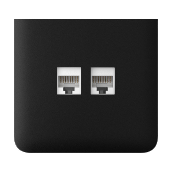 Фронтальна панель Ajax SideCover (LAN) vertical black/чорна для інтернет-розетки Outlet (LAN)