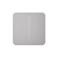 Розумний двоклавішний прохідний вимикач Ajax LightSwitch (2-gang/2-way) Jeweller (fog/димний)