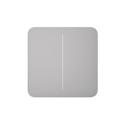 Розумний двоклавішний прохідний вимикач Ajax LightSwitch (2-gang/2-way) Jeweller (fog/димний)