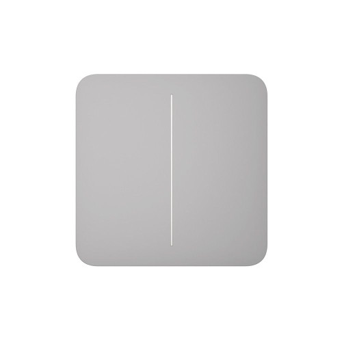 Розумний двоклавішний прохідний вимикач Ajax LightSwitch (2-gang/2-way) Jeweller (fog/димний)