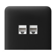 Фронтальна панель Ajax SideCover (LAN) vertical black/чорна для інтернет-розетки Outlet (LAN)