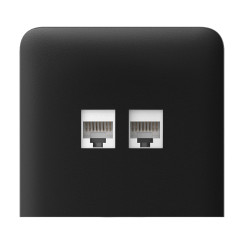 Фронтальна панель Ajax SideCover (LAN) vertical black/чорна для інтернет-розетки Outlet (LAN)