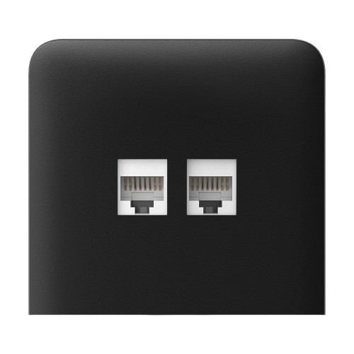 Фронтальна панель Ajax SideCover (LAN) vertical black/чорна для інтернет-розетки Outlet (LAN)