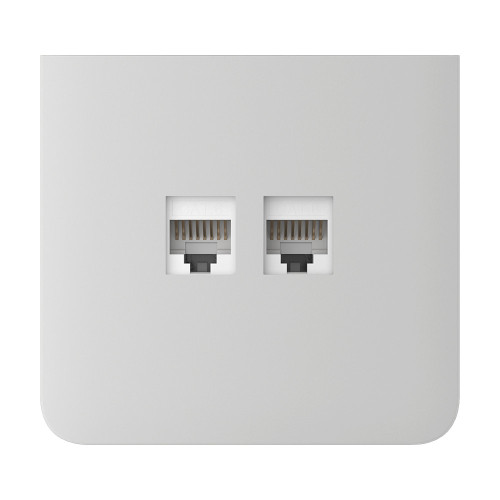 Фронтальна панель Ajax SideCover (LAN) vertical white/біла для інтернет-розетки Outlet (LAN)