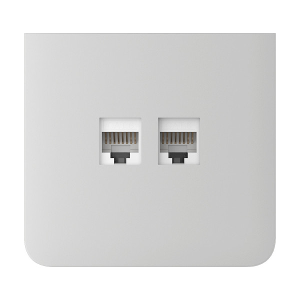 Фронтальна панель Ajax SideCover (LAN) vertical white/біла для інтернет-розетки Outlet (LAN)