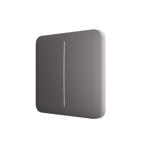 Розумний двоклавішний прохідний вимикач Ajax LightSwitch (2-gang/2-way) Jeweller (grey/сірий)