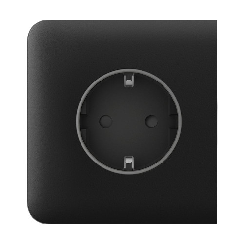 Фронтальна панель Ajax SideCover (basic)  black/чорна для розетки Outlet (type F)
