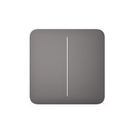 Розумний двоклавішний прохідний вимикач Ajax LightSwitch (2-gang/2-way) Jeweller (grey/сірий)