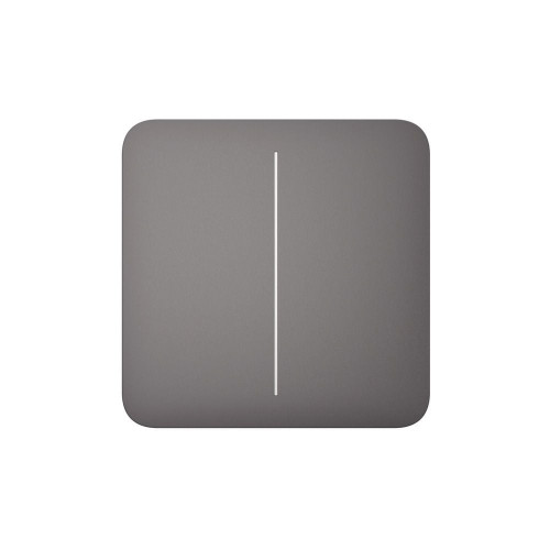 Розумний двоклавішний прохідний вимикач Ajax LightSwitch (2-gang/2-way) Jeweller (grey/сірий)